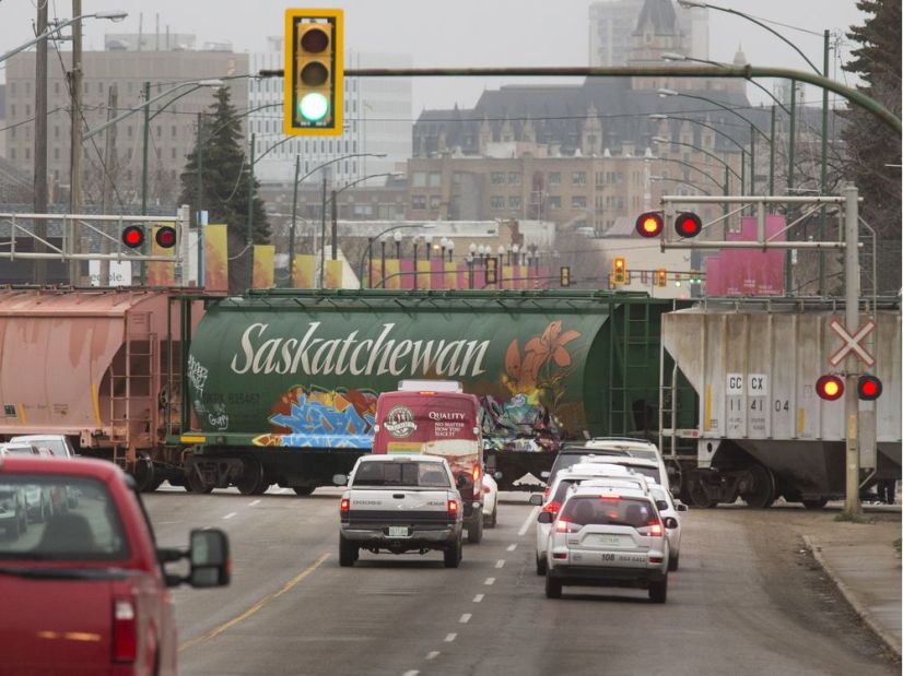 railway crossing in saskatoon